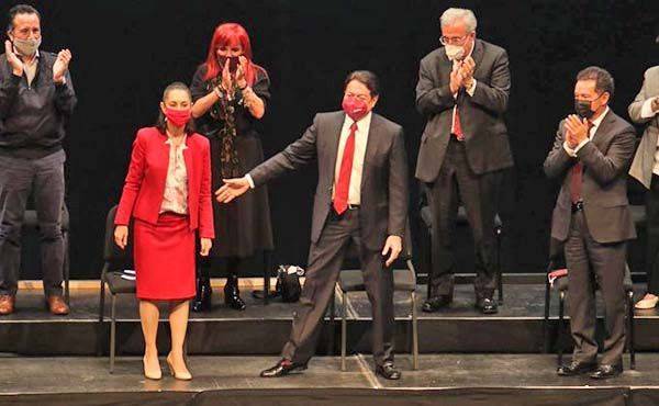 Porras en fiesta de Morena Abuchean a Delgado y vitorean a Sheinbaum
