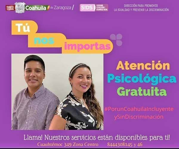 Brindan atención psicológica gratis