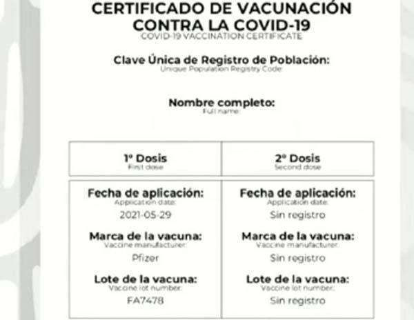 Vacunados podrán imprimir certificado
