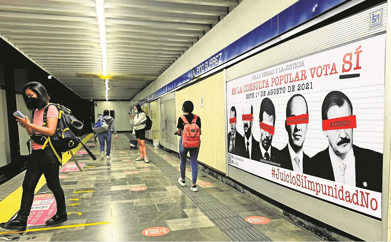 Promueven «sí» en consulta popular hasta en el Metro