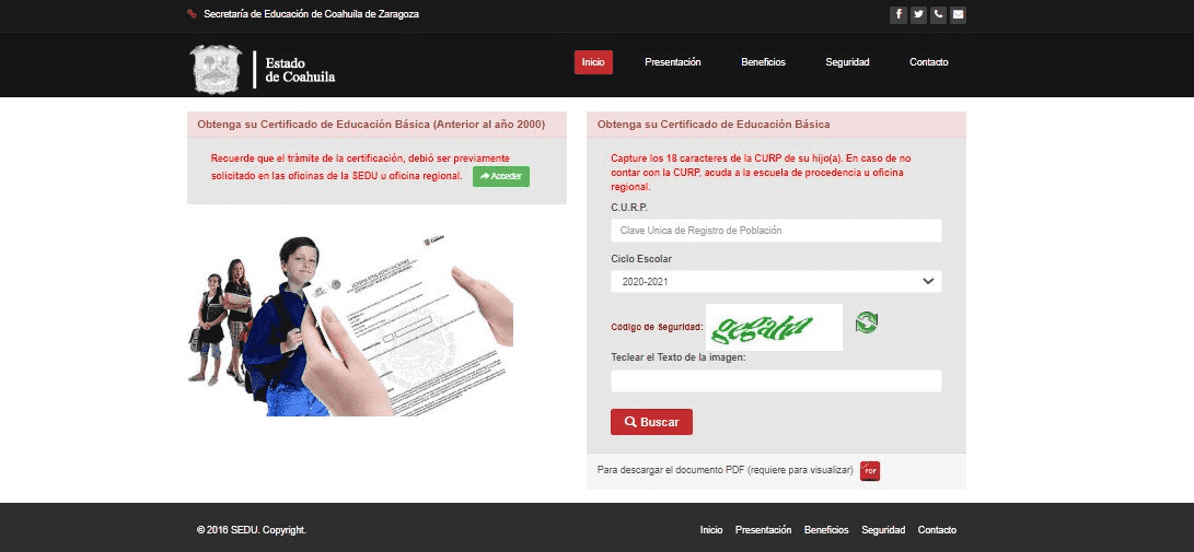 EDUCACIÓN COAHUILA PONE A DISPOSICIÓN VÍA WEB LOS CERTIFICADOS DE PRIMARIA Y SECUNDARIA