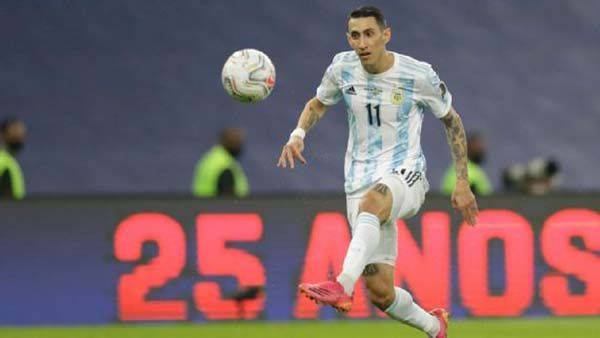Ángel Di María y un gol muy parecido al que le hizo a Nigeria en la final de los Juegos Olímpicos 2008