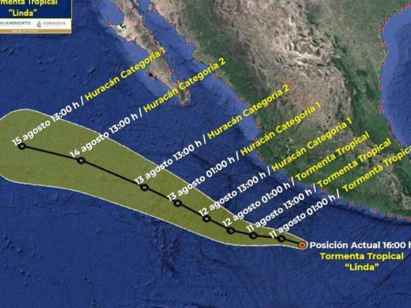 Se forma la tormenta tropical ‘Linda’ frente a Acapulco, Guerrero