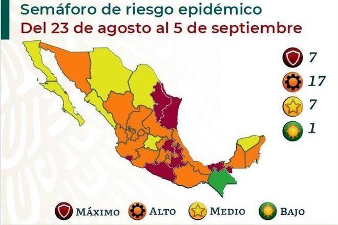 Sube a 17 número de estados en naranja