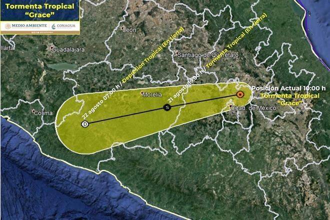 Baja ‘Grace’ a tormenta tropical; se acerca a CDMX