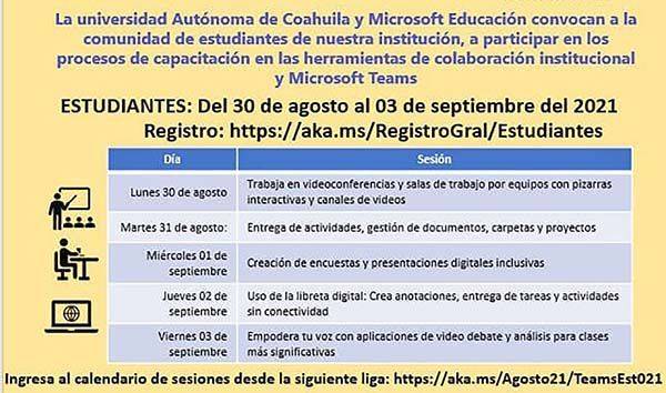 Invitan a capacitarse en Microsoft Teams
