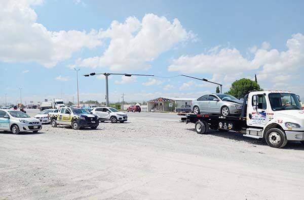 Mujer lesionada en fuerte choque
