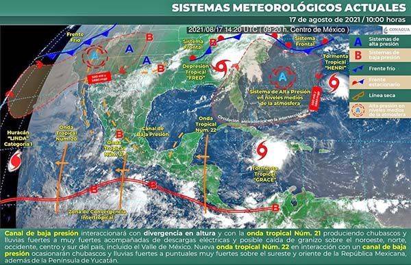 Mantienen vigilancia por tormenta “Grace”