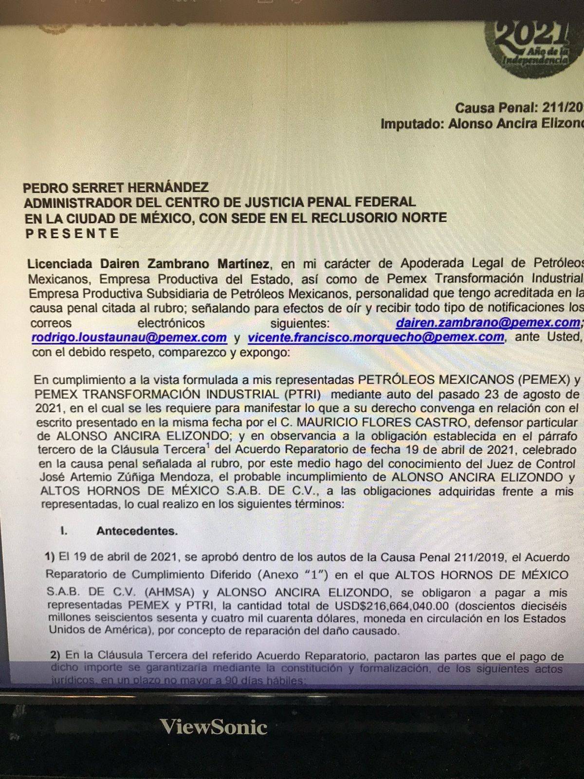 Impone Ancira reglas y Fideicomiso; Pemex lo rechaza