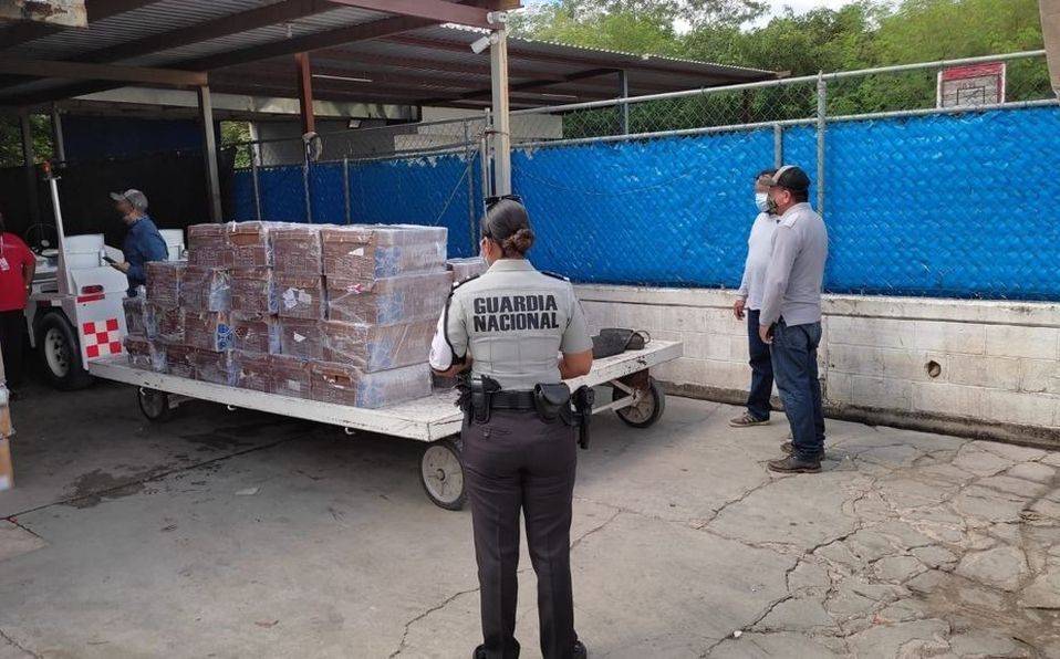 En Yucatán, Guardia Nacional asegura cajas de pulpo que pretendían ser exportadas