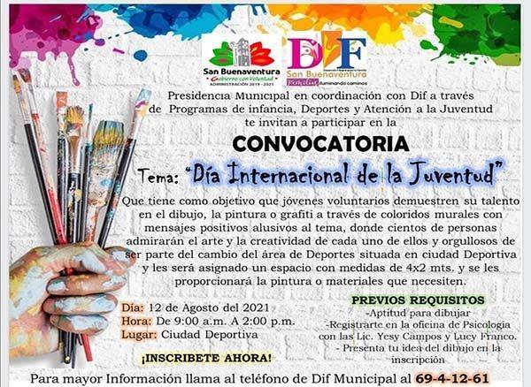 Convoca SB a jóvenes a concurso de murales