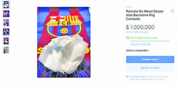 Venden en un millón de dólares un Kleenex con el ADN de Leonel Messi