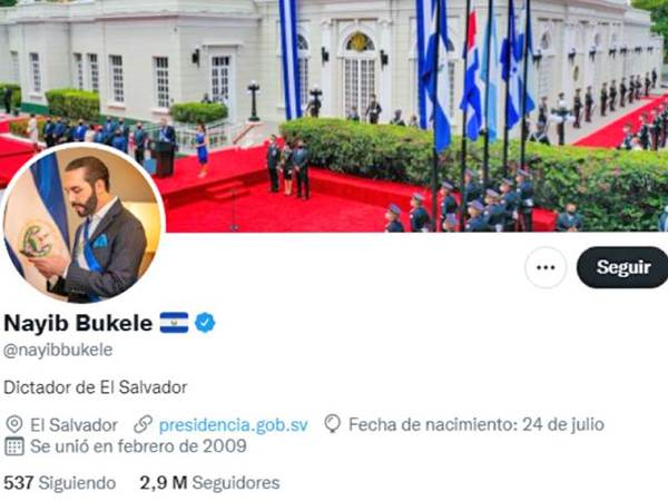Bukele se autodefine como ‘dictador’
