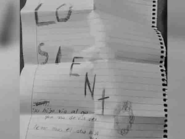 ‘Su hijo vio algo que no debía’: Hallan cuerpo de niño junto a mensaje