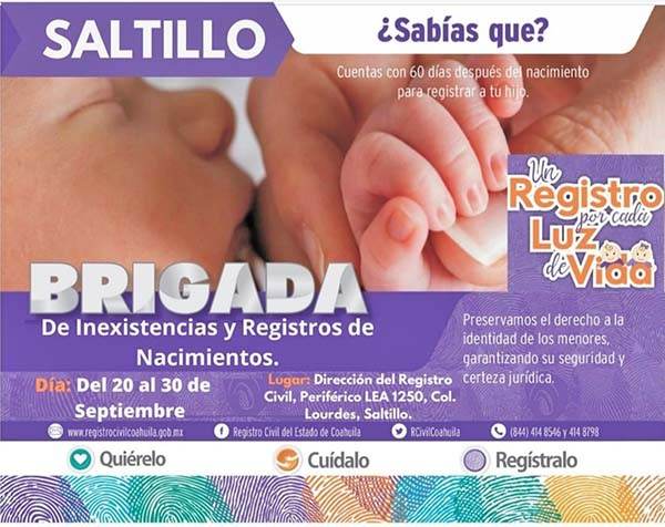 Invita el Registro Civil a brigadas de inexistencia