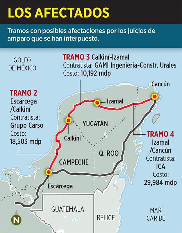 Pelean Tren Maya; dan vuelta a la ruta