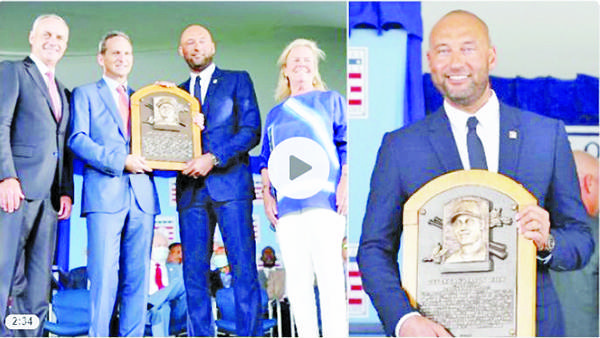 Luminarias aclaman a Jeter, en su ingreso a Salón de la Fama