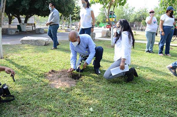 Alcalde electo y actores reforestan el Ecoparque