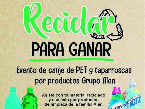 Intercambiarán pet por productos de limpieza