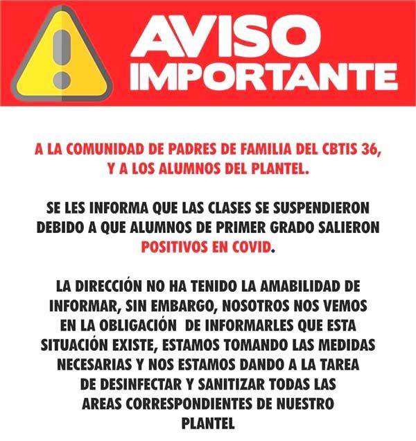 Cierra Cbtis por brote de Covid-19