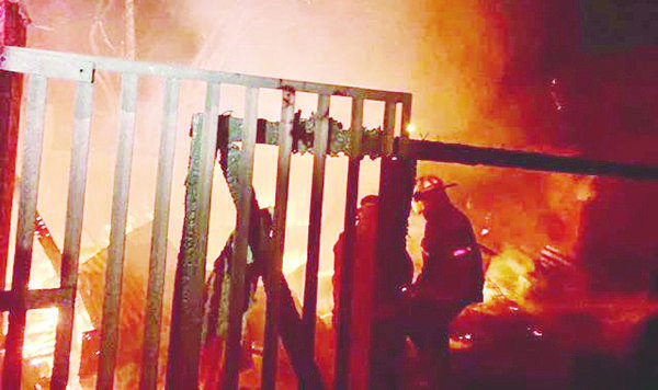 Alarma incendio en la línea de Ferromex