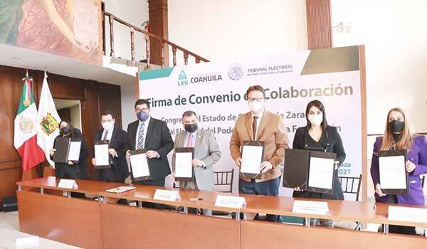 Firma convenio Congreso y Tribunal Electoral Federal