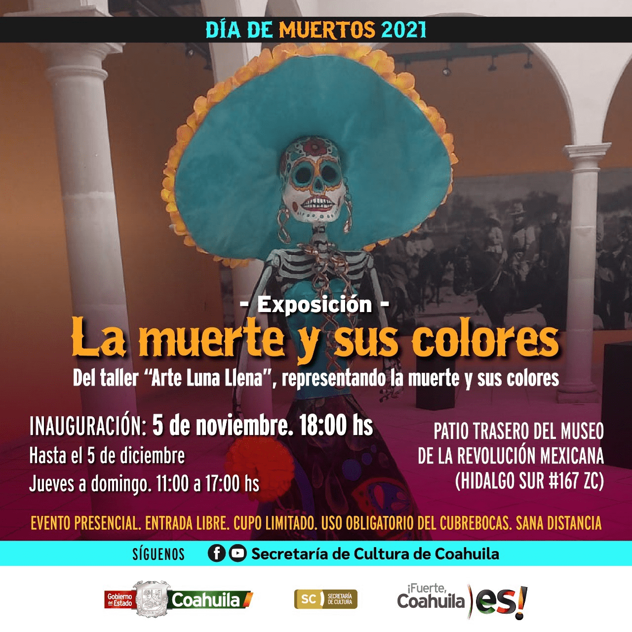 INVITA CULTURA COAHUILA A LA EXPOSICIÓN ‘LA MUERTE Y SUS COLORES’