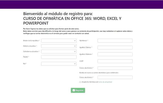 OFRECEN CURSO DE OFIMÁTICA A DOCENTES, ALUMNADO Y ADMINISTRATIVOS DE EDUCACIÓN COAHUILA