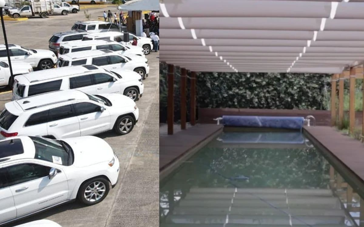Exhiben lujos en la casa de Gobierno de Michoacán y las camionetas blindadas de Guerrero