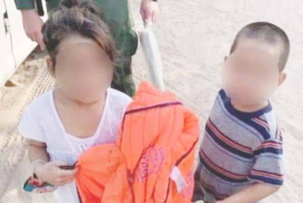 Rescatan a dos niños  a orillas del río Bravo