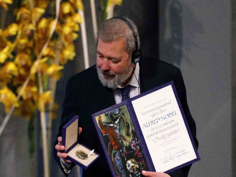 Nobel de la Paz ruso dona su medalla a favor de refugiados ucranianos