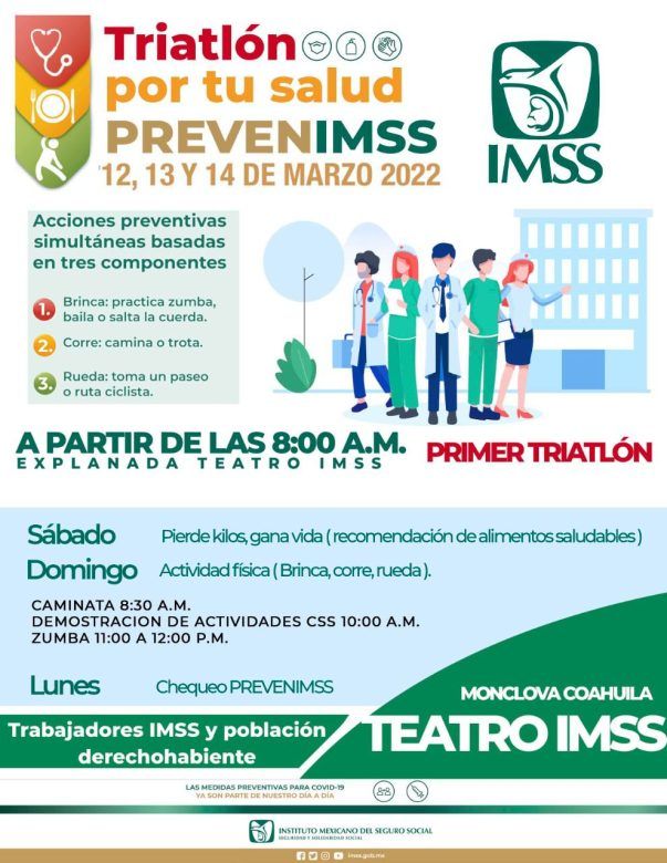 Invita IMSS Coahuila a Primer Triatlón PrevenIMSS