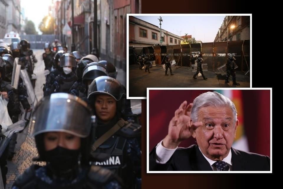 Convierten en búnker Palacio Nacional; despliegan marinas