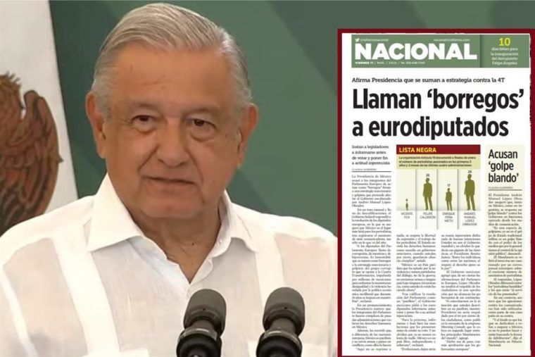 Truena AMLO contra eurodiputados: pequeños, evolucionen￼