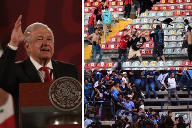 Ante barbarie en estadio, pide AMLO ‘moralizar’ al País