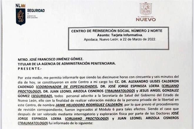 Piden sacar a Bronco de penal para estudios médicos