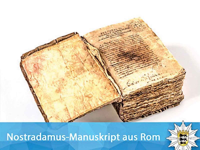 Alemania devuelve obra robada de Nostradamus