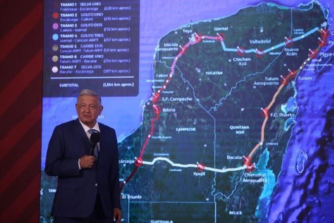 Defiende AMLO avance de Tren sin aval ambiental: ‘es legal’
