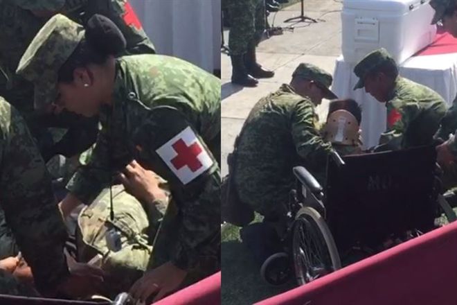 Pega sol a militares y conscriptos en evento de AMLO