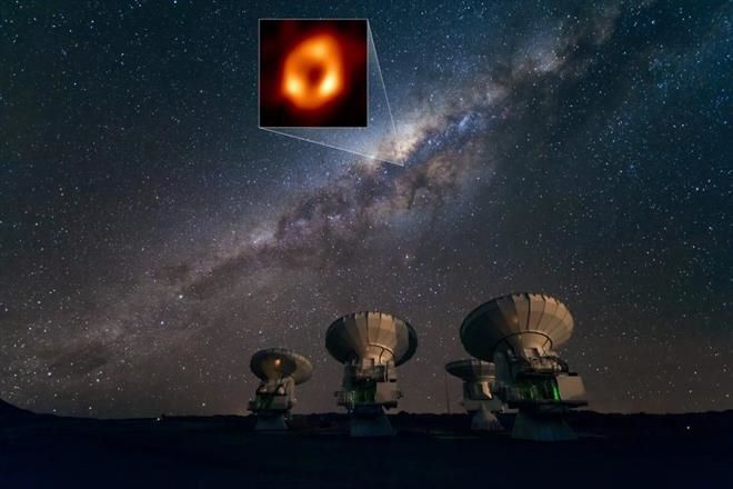 Revelan primera imagen de agujero negro en la Vía Láctea