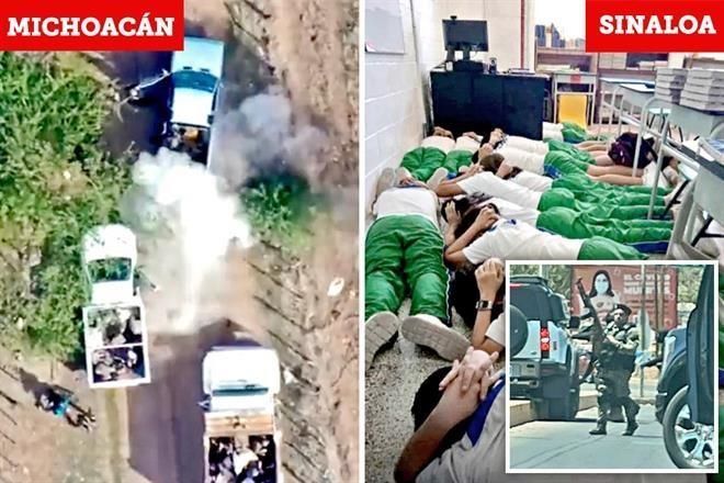 Entre bombazos y balaceras
