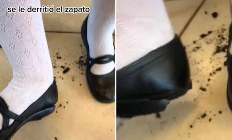 Intenso calor derrite zapato de estudiante y se vuelve viral en TikTok
