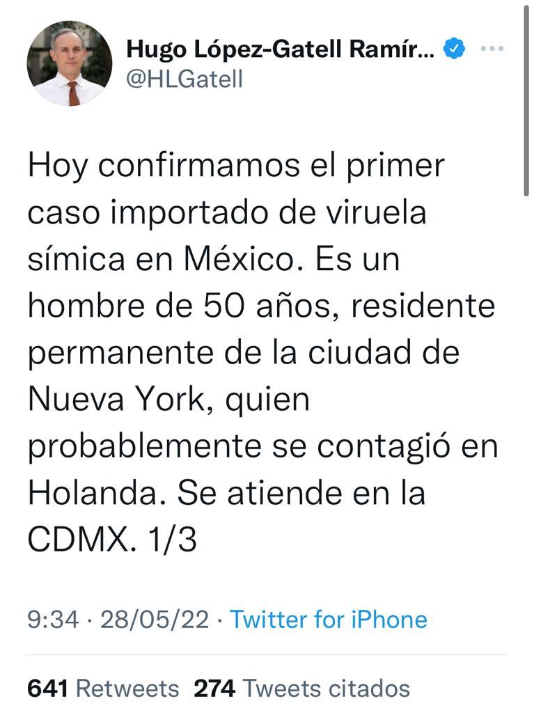 Viruela del mono: confirman primer caso en México
