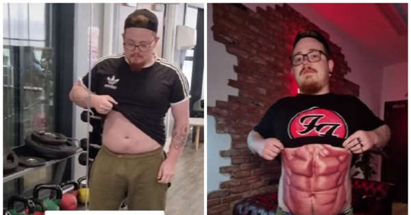 ¡Adiós al gimnasio! Hombre se tatúa los abdominales que siempre soñó