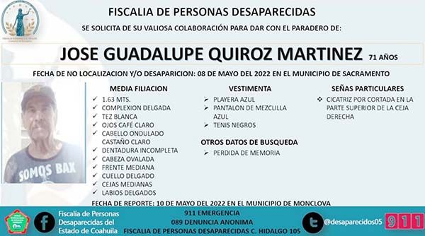 Suman a caninos a la búsqueda de don José