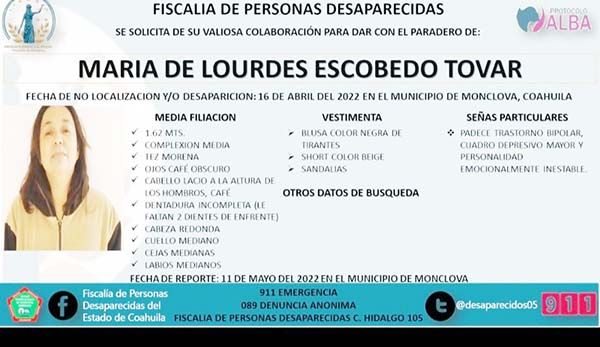 Cumple mujer 26 días desaparecida