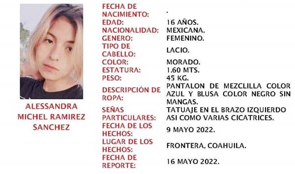 Desaparece jovencita; activan ‘alerta Amber’