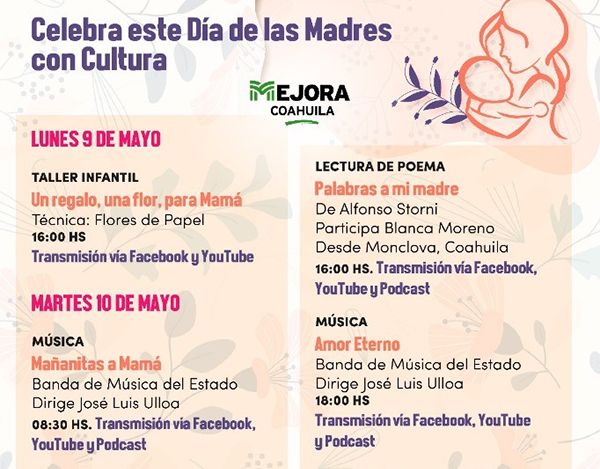 Con cultura festejarán a las madres en su día