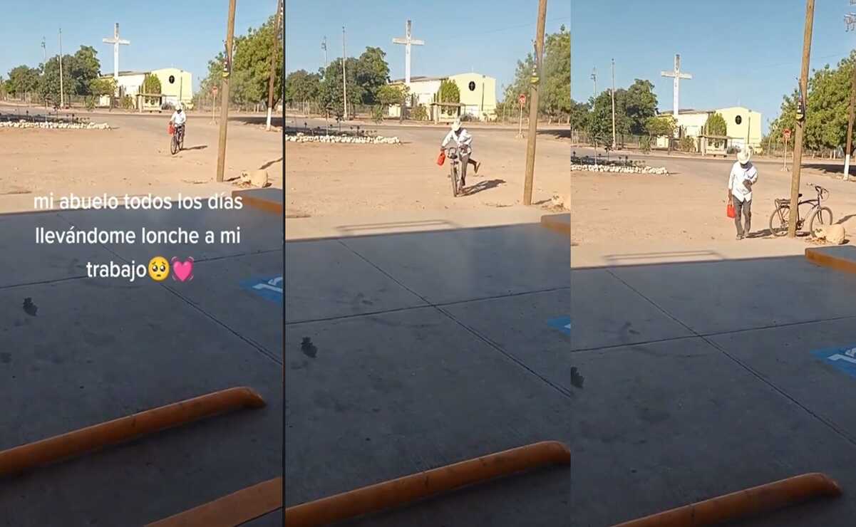 Abuelito lleva comida a su nieta todos los días y se vuelve viral