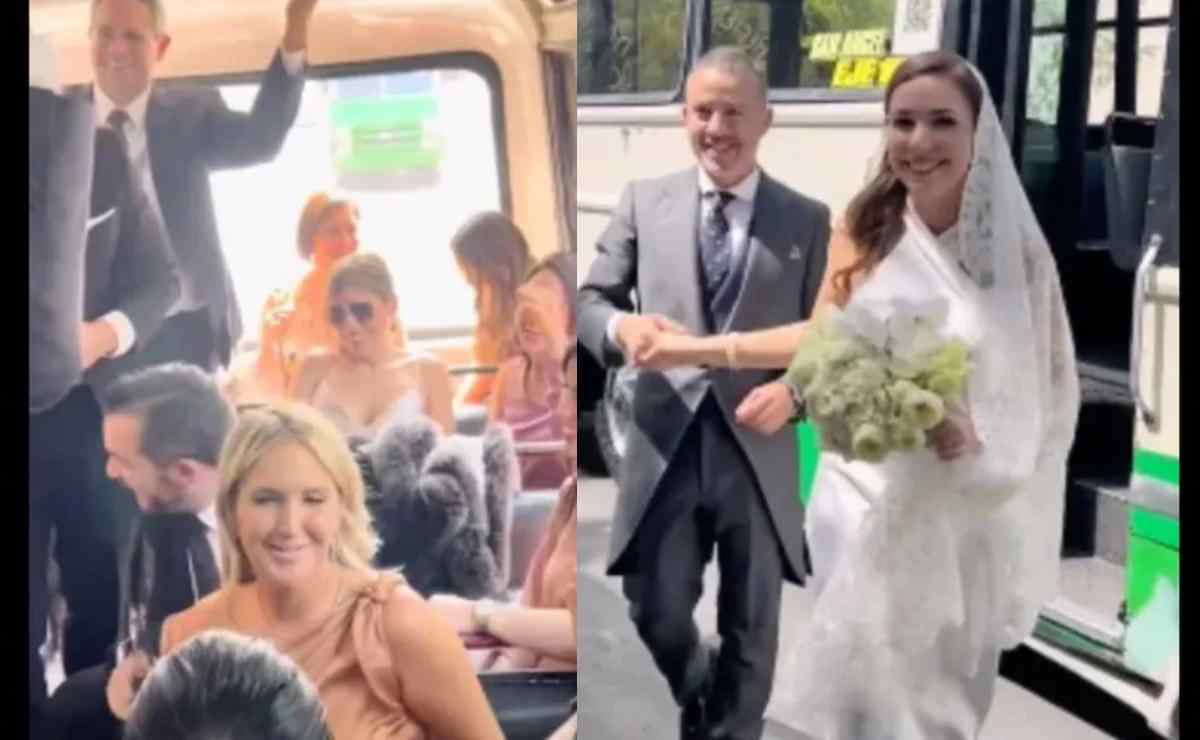 Pareja contrata micros para su boda, les llueven las críticas